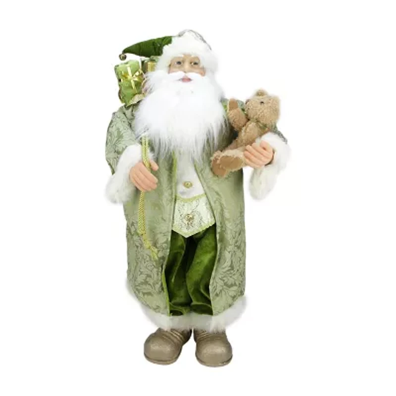 32'' St Patrick's Irish Santa Claus with Teddy Bear Christmas Figure