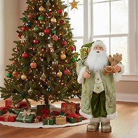 32'' St Patrick's Irish Santa Claus with Teddy Bear Christmas Figure