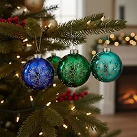 Northlight Snowflake Disc Glass 3-pc. Christmas Ornament