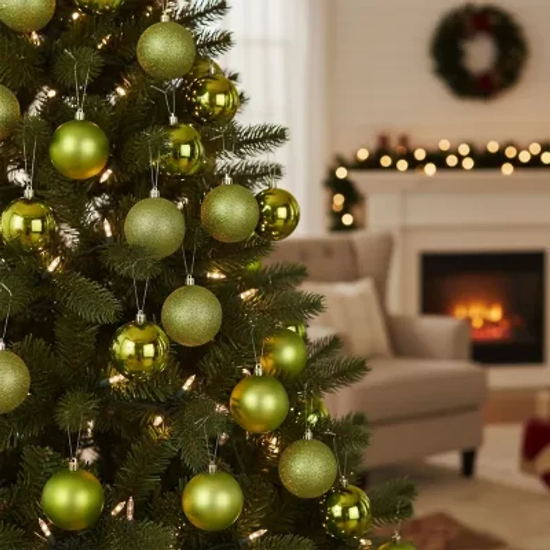 Northlight Green 4-Finish Ball 32-pc. Christmas Ornament