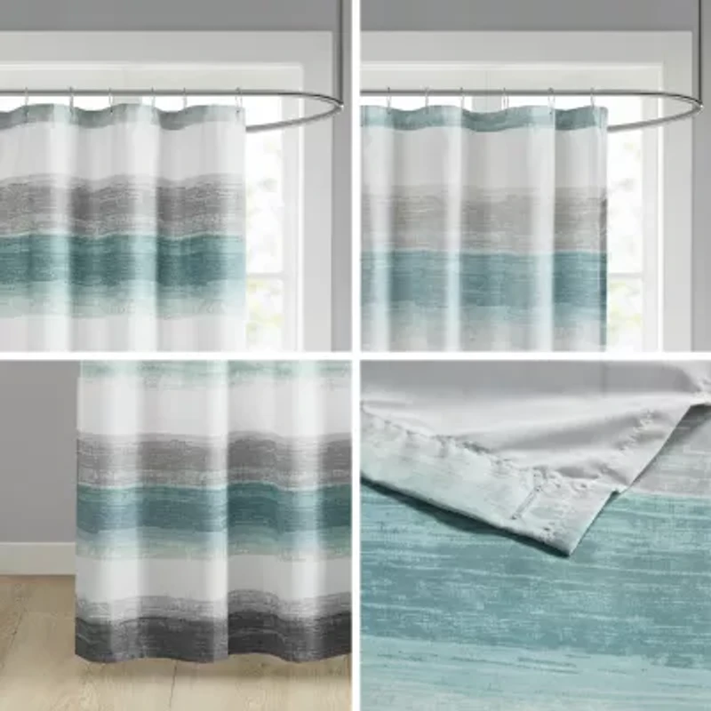 Madison Park Essentials Barret Stripe Print Shower Curtain