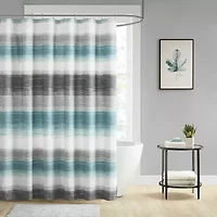 Madison Park Essentials Barret Stripe Print Shower Curtain