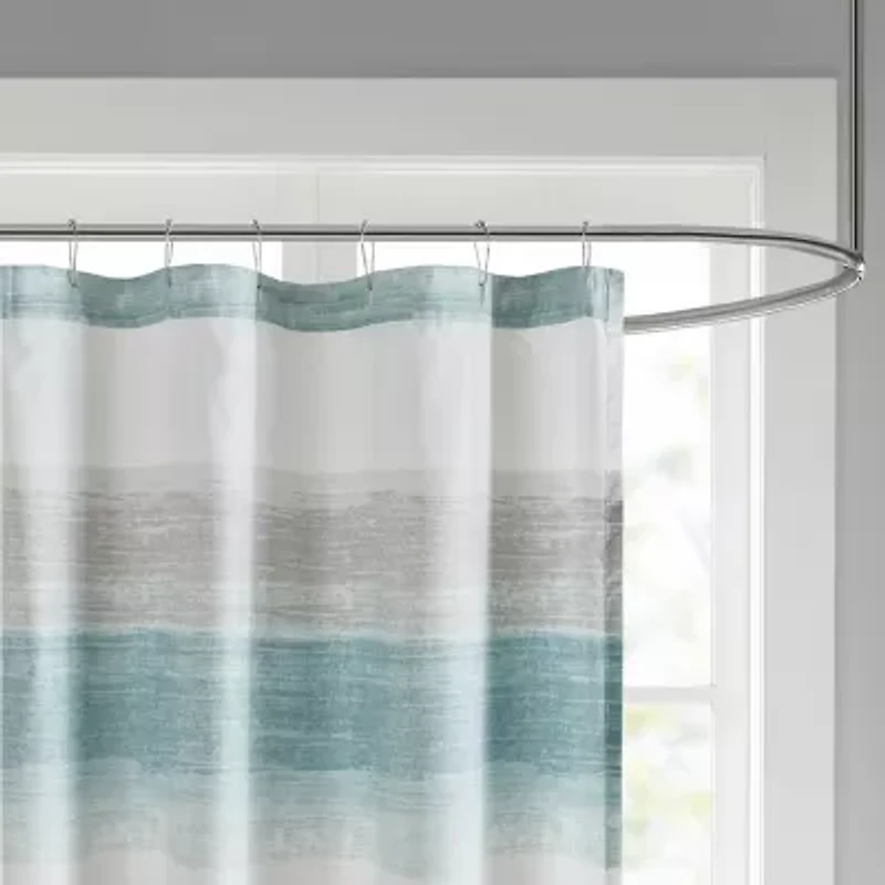 Madison Park Essentials Barret Stripe Print Shower Curtain