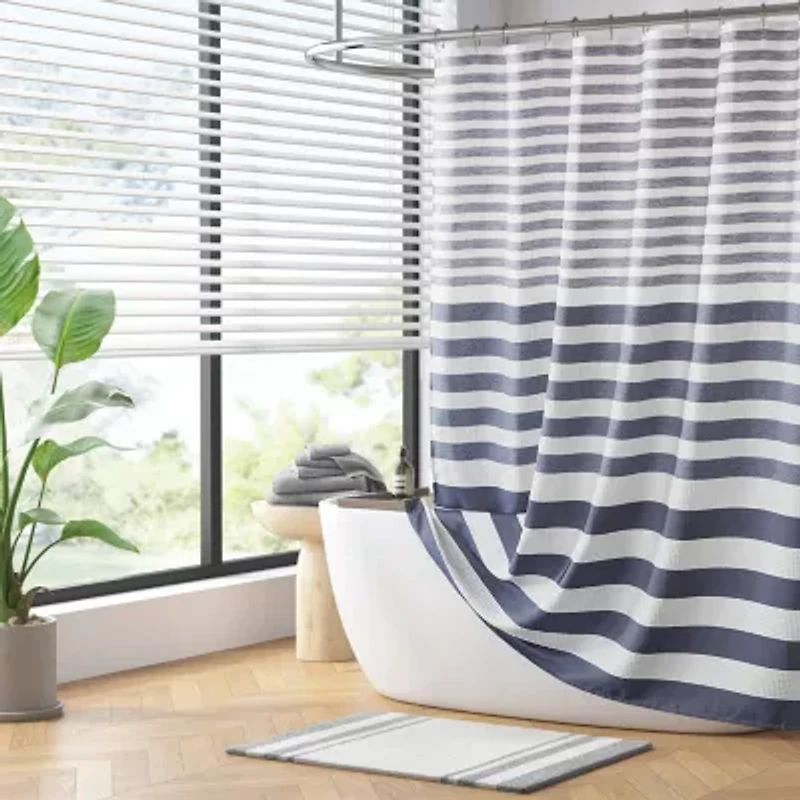 Madison Park Ariana Ombre Waffle Shower Curtain