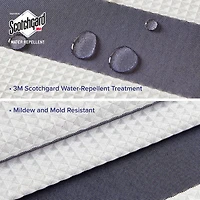 Madison Park Ariana Ombre Waffle Shower Curtain