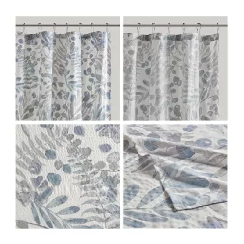 Madison Park Kairi Printed Seersucker Shower Curtain