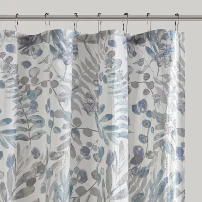 Madison Park Kairi Printed Seersucker Shower Curtain