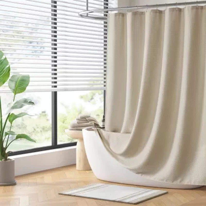 Madison Park Arbor Waffle Shower Curtain