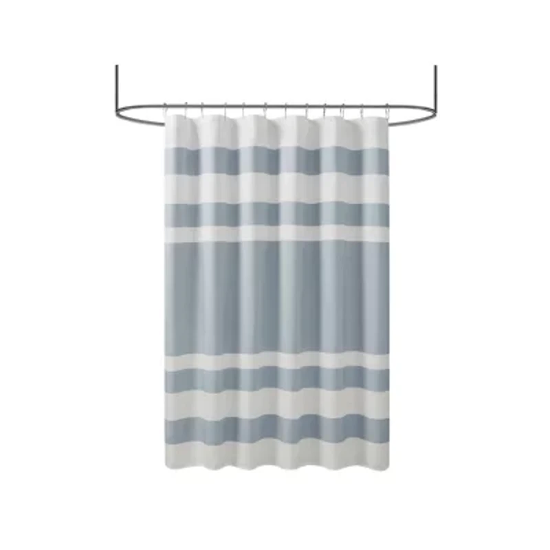 Madison Park Spa Waffle  With 3m Treatment Shower Curtain