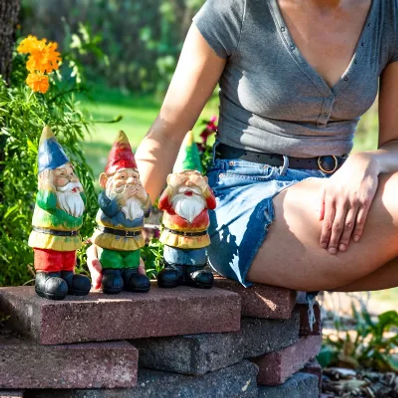 Net Health Shops Wise Outdoor Statue Set 3-pc. Gnome
