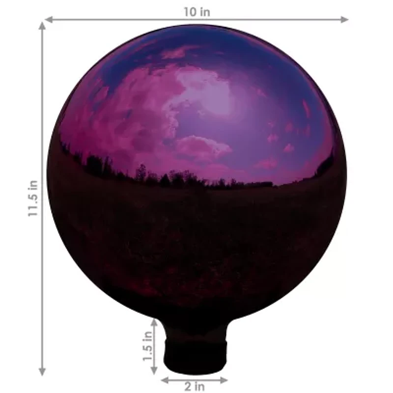 Net Health Shops Mirrored Gazing Globe - 10 Inch Glass Yard Art