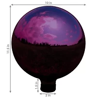 Net Health Shops Mirrored Gazing Globe - 10 Inch Glass Yard Art