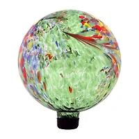 Net Health Shops Green Artistic Gazing Ball - 10 Inch Glass Yard Art