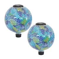 Net Health Shops Crackled Glass Gazing Ball - 10 Inch 2-pc. Yard Art