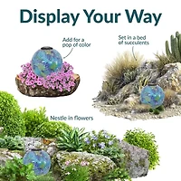 Net Health Shops Crackled Glass Gazing Ball - 10 Inch 2-pc. Yard Art