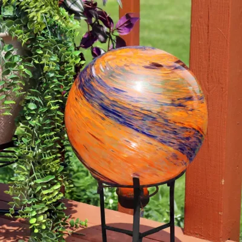 Net Health Shops Sunset Sky Glass Gazing Globe - 10 Inch Yard Art