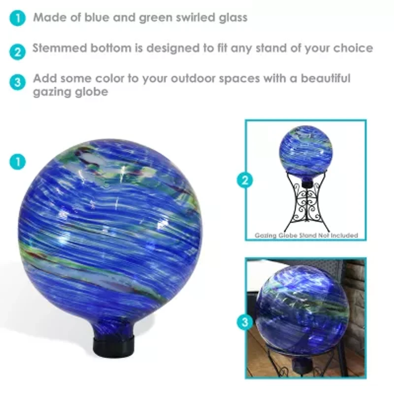 Net Health Shops Northern Lights Glass Gazing Globe Yard Art