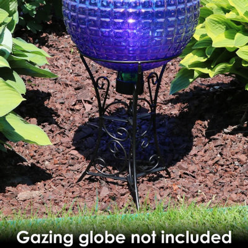 Net Health Shops Decorative Scroll Gazing Ball Stand Metal Yard Art