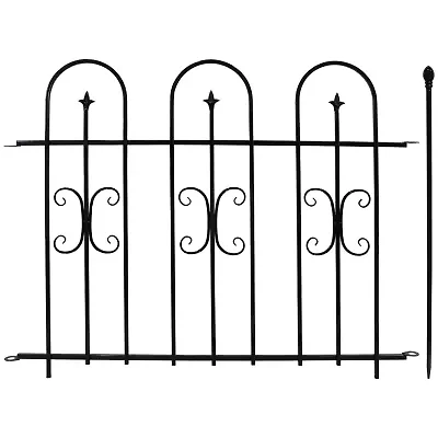 Net Health Shops Border Fence Panels Metal 2-pc. Garden Trellis