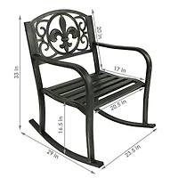 Sunnydaze Patio Collection Rocking Chair