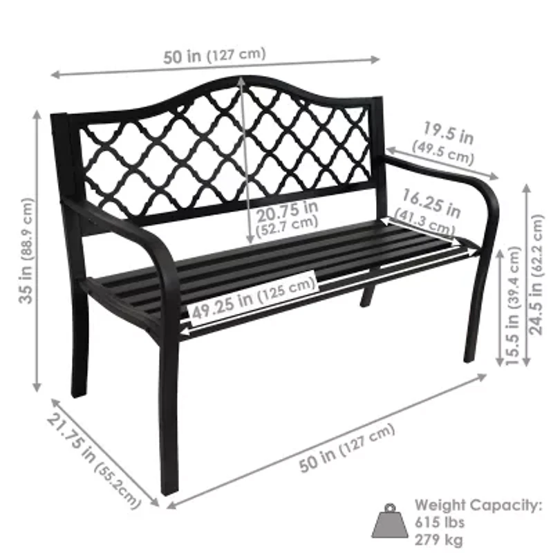Sunnydaze Patio Collection Bench
