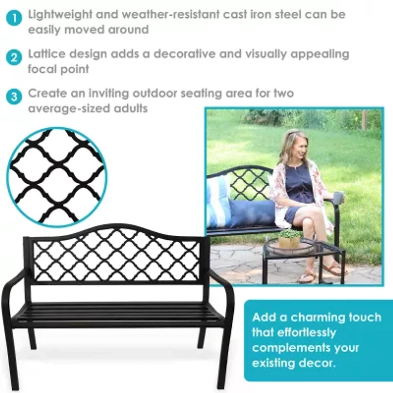 Sunnydaze Patio Collection Bench
