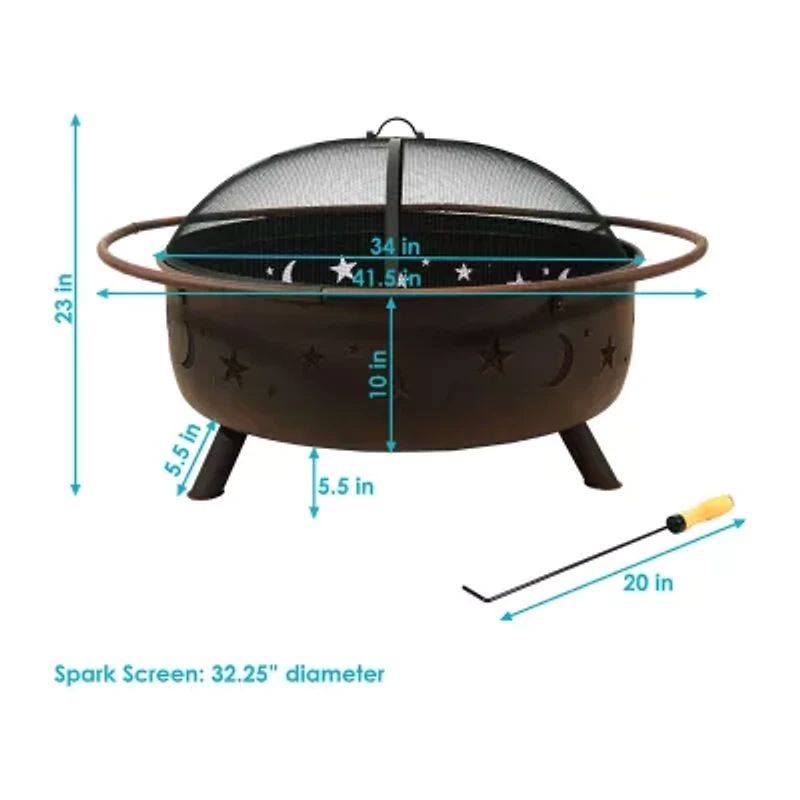 Sunnydaze Collection Portable Weather Resistant Fire Pit