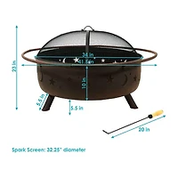 Sunnydaze Collection Portable Weather Resistant Fire Pit