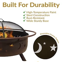 Sunnydaze Collection Portable Weather Resistant Fire Pit