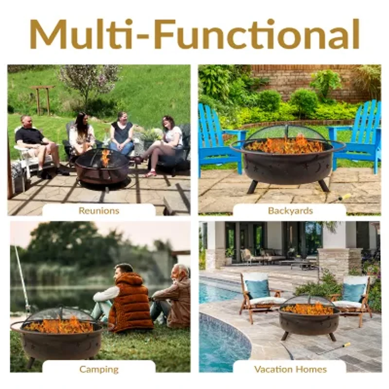 Sunnydaze Collection Portable Weather Resistant Fire Pit