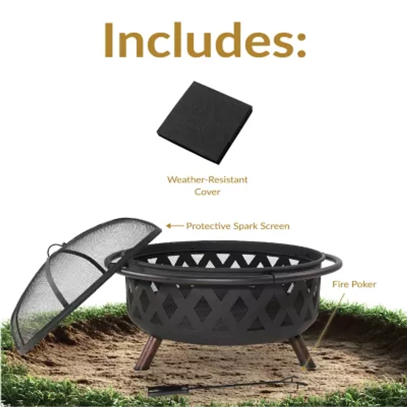 Sunnydaze Collection Portable Weather Resistant Fire Pit