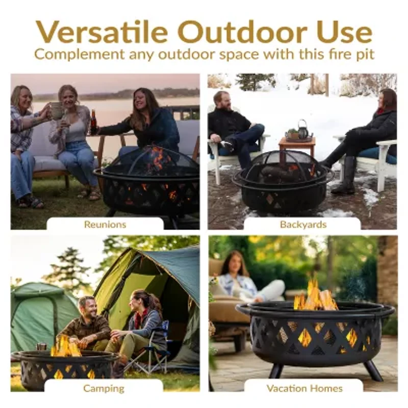 Sunnydaze Collection Portable Weather Resistant Fire Pit