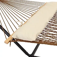 15' Rope Hammock with Stand Brown