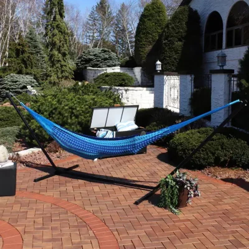 Mayan Hammock and Stand Blue