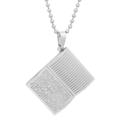 Steeltime Mens Stainless Steel Hypoallergenic 18 Inch Pendant Necklace