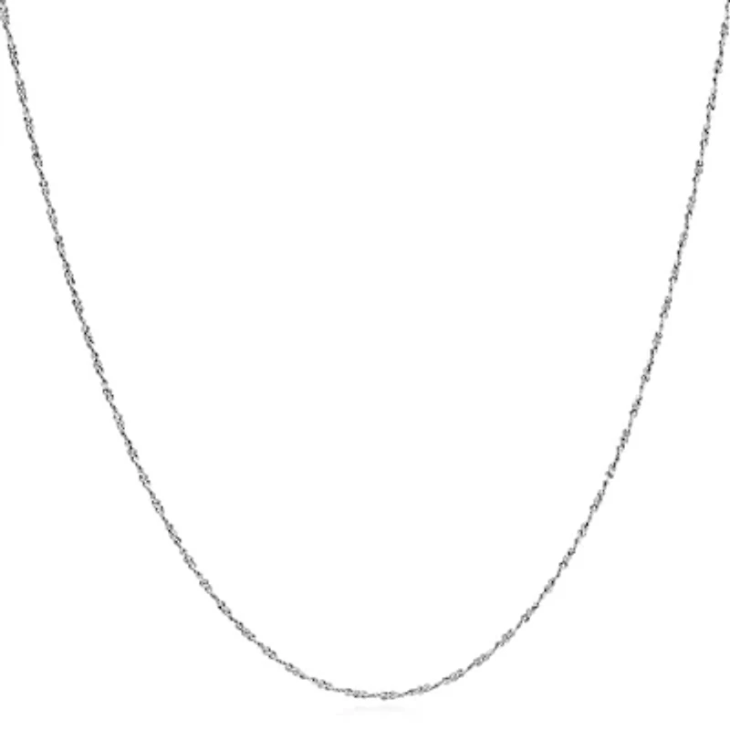 Made in Italy Sterling 18” 1mm Twisted Serpentine Chain