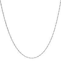 Made in Italy Sterling 18” 1mm Twisted Serpentine Chain