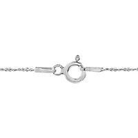 Made in Italy Sterling 18” 1mm Twisted Serpentine Chain