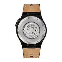 Bulova Maquina Mens Black Leather Strap Watch 98a238