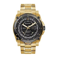 Bulova Precisionist Mens Gold Tone Stainless Steel Bracelet Watch 98d156