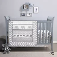 The Peanutshell Elephant Walk 3-pc. Crib Bedding Set
