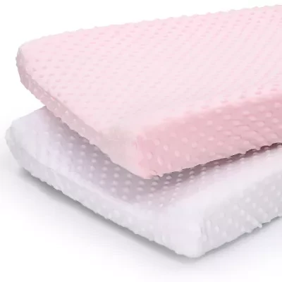 The Peanutshell /White Minky Dot 2-pc. Changing Pad Cover