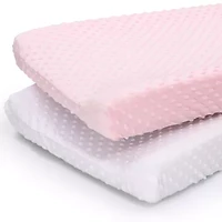 The Peanutshell Pink/White Minky Dot 2-pc. Changing Pad Cover
