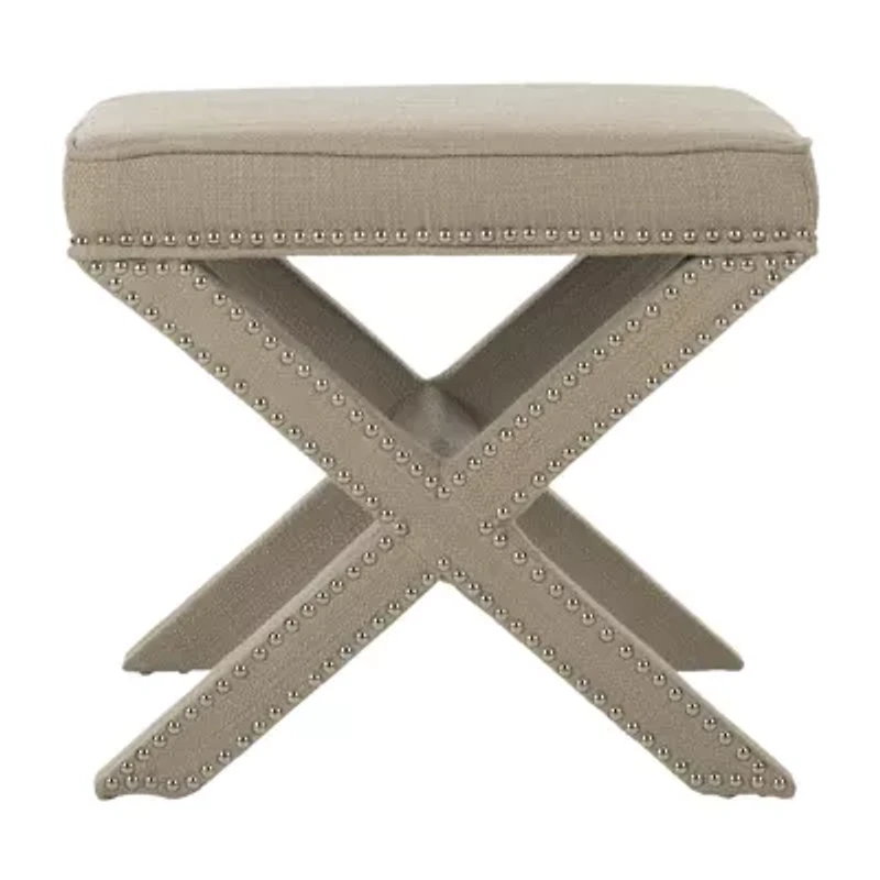 Palmer Nailhead Trim Footstool