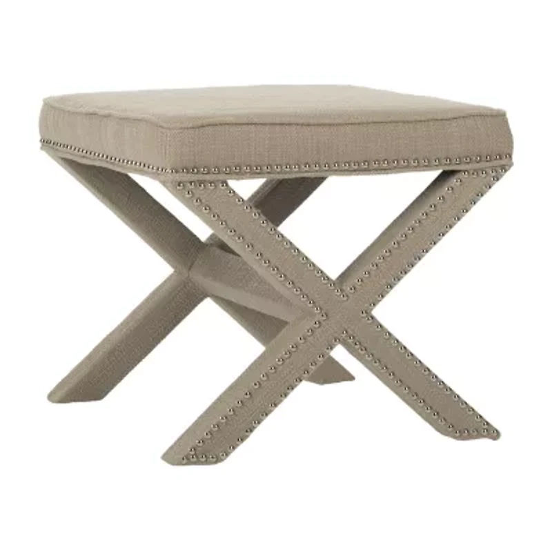 Palmer Nailhead Trim  Footstool