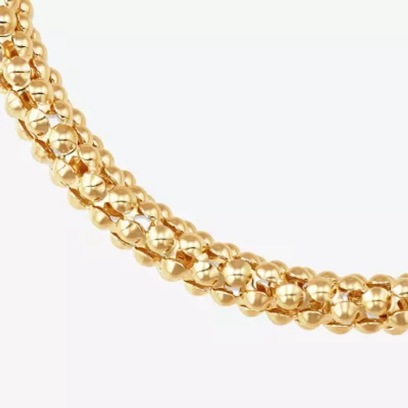 Made in Italy Womens 14K Gold 7.25 Inch Link Bracelet