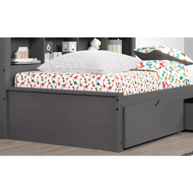 Bookcase Twin Daybed with Dual Underbed Drawers