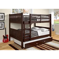 Austin Mission Full over Bunk Bed with Twin Trundle
