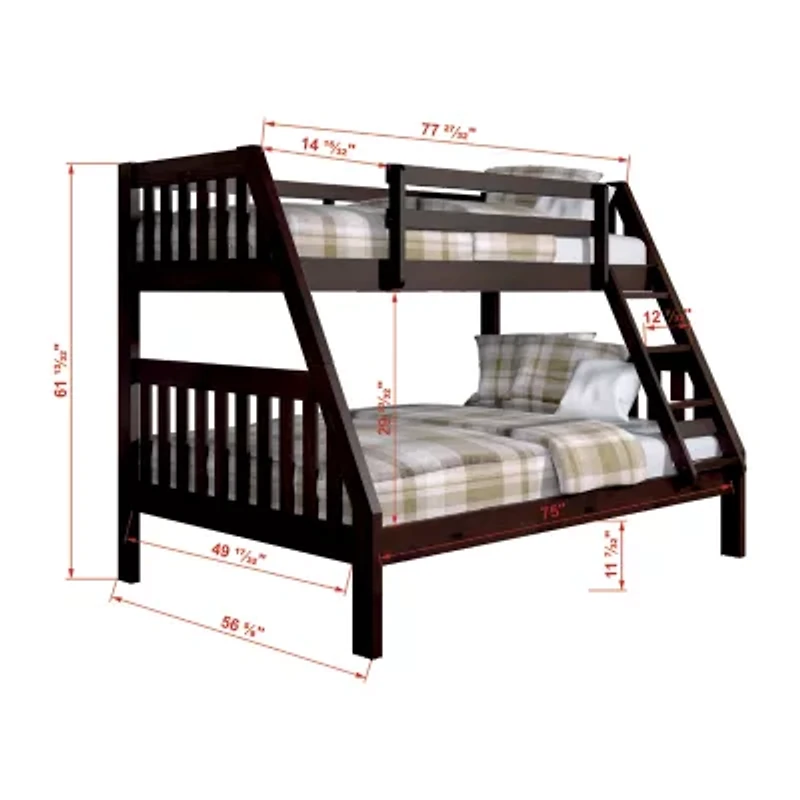 Austin Mission Twin over Full Bunk Bed