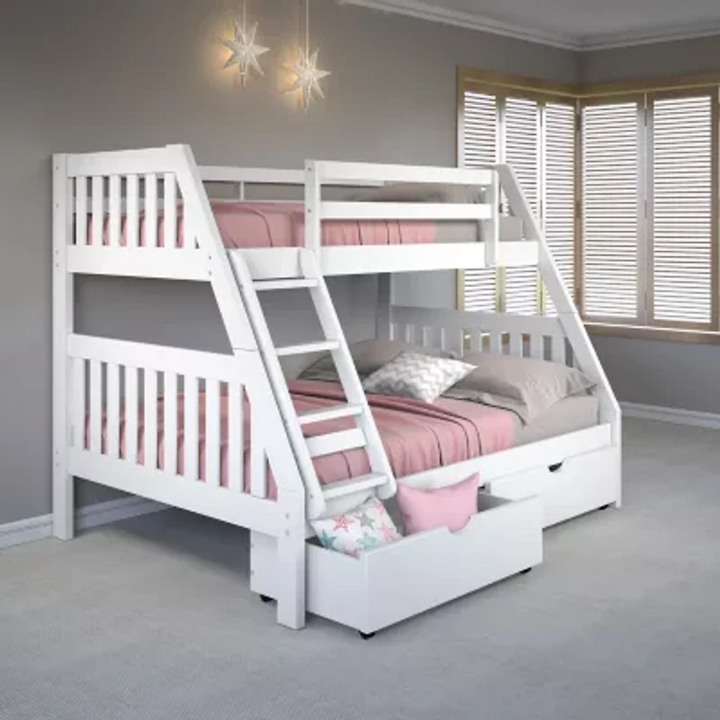 Austin Mission Twin over Full Bunk Bed with Dual Underbed Drawers